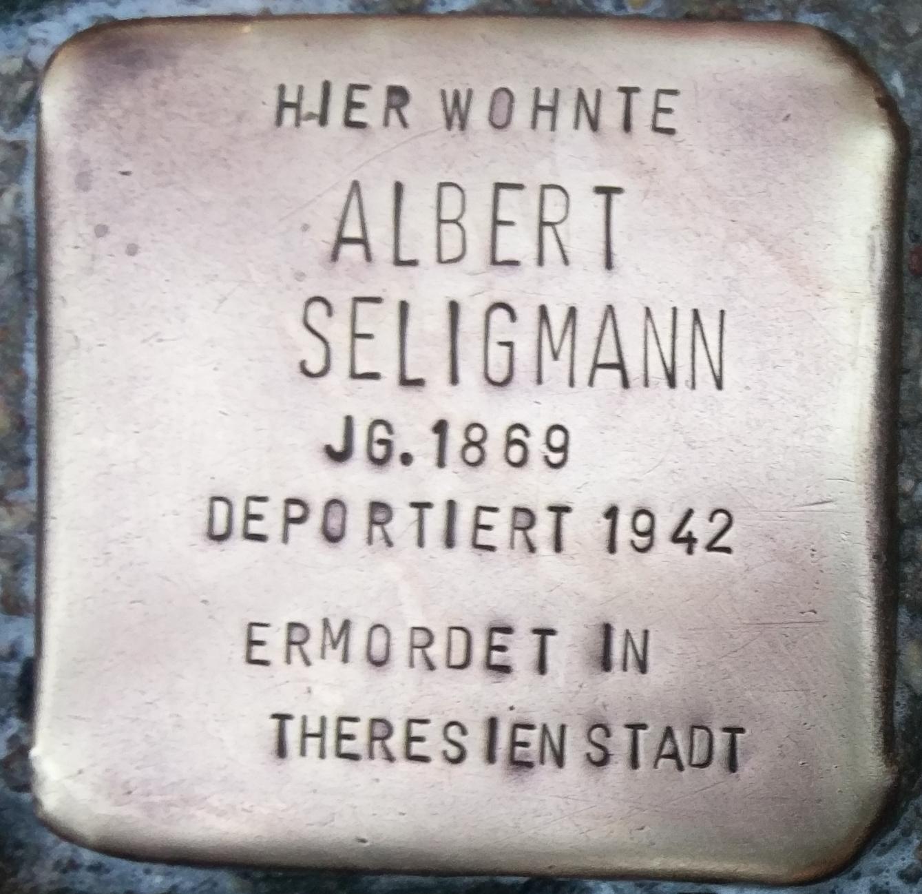 Stolperstein für Albert Seligmann