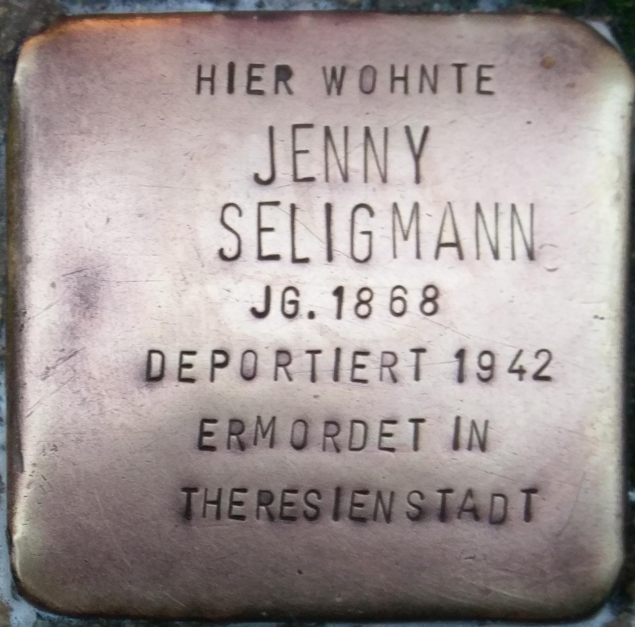 Stolperstein für Jenny Seligmann