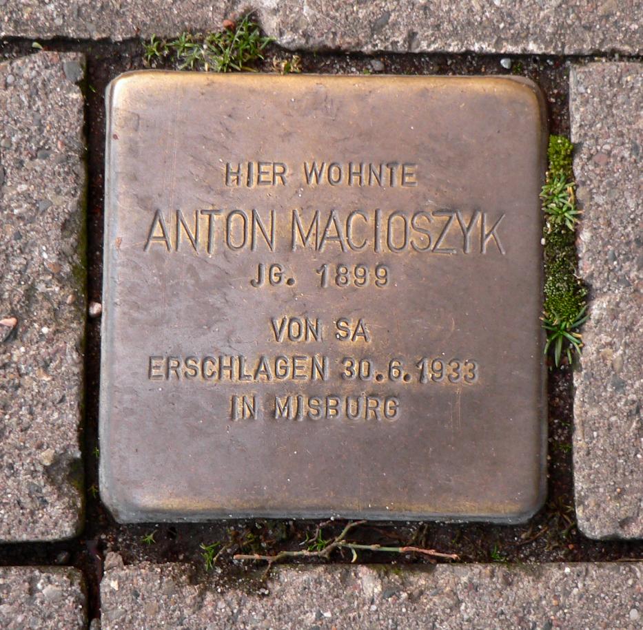 Stolperstein für Anton Macioszyk