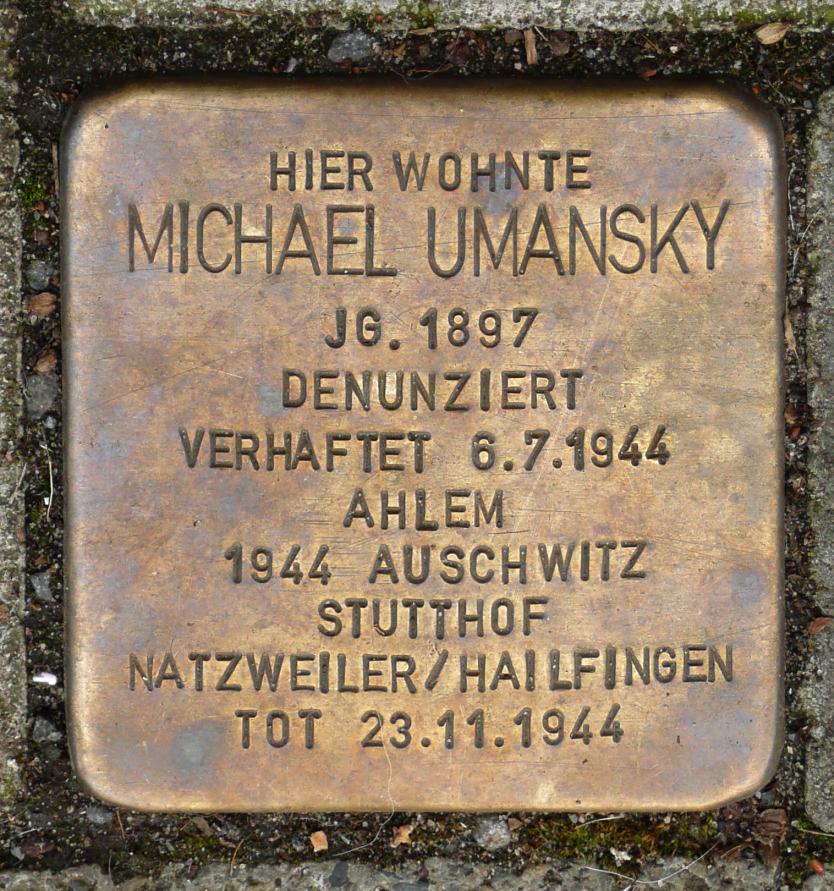 Stolperstein für Michael Umansky